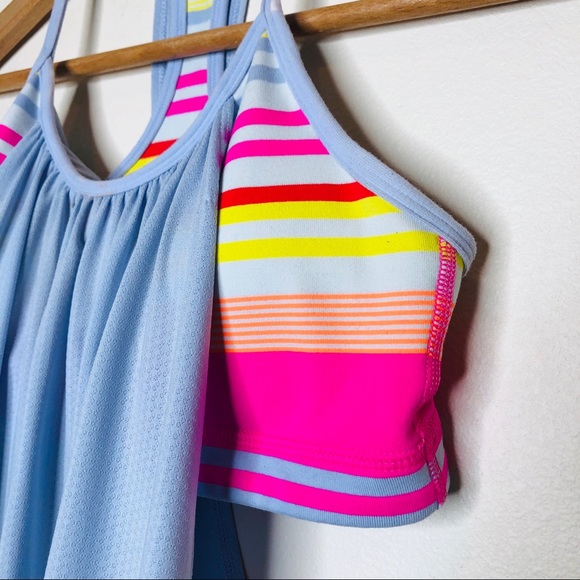 lululemon athletica Tops - Lululemon No Limits Tank Caspian Blue Pink 6